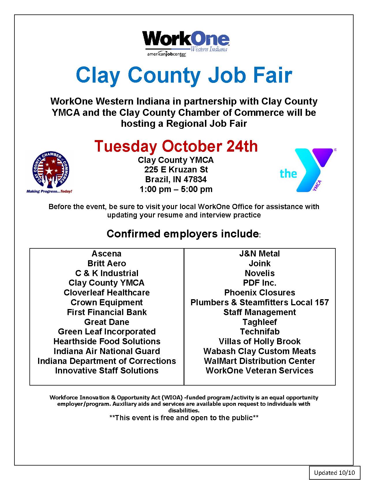 2023 Clay job fair flyer